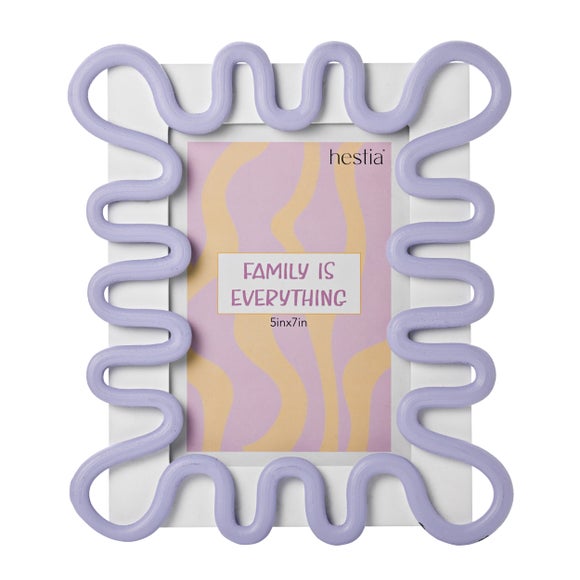 Hestia Purple Squiggly Photo Frame