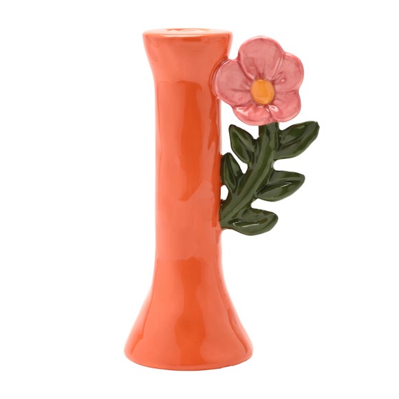 Click to view product details and reviews for Hestia Orange Flower Candlestick Holder. Click to view product details and reviews for Hestia Orange Flower Candlestick Holder.