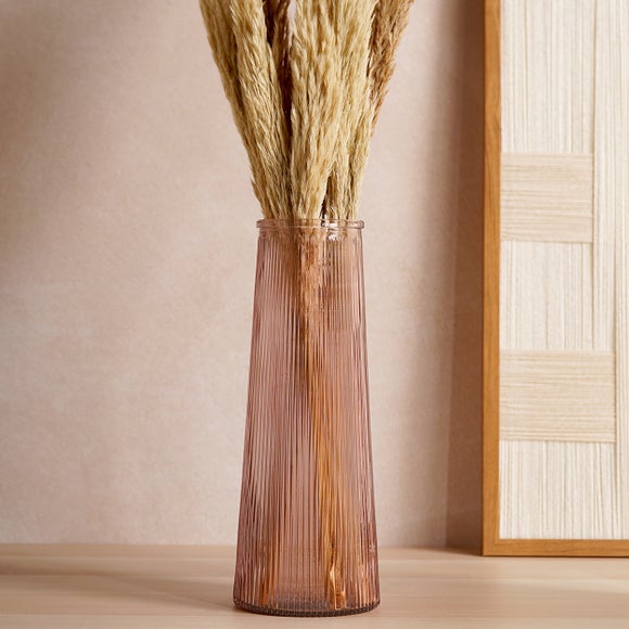 Click to view product details and reviews for Hestia Tall Ribbed Glass Vase.