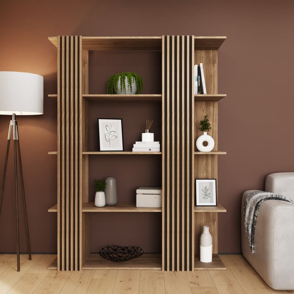 Click to view product details and reviews for Rowan Wide Shelving Unit Oak Effect. Click to view product details and reviews for Rowan Wide Shelving Unit Oak Effect.