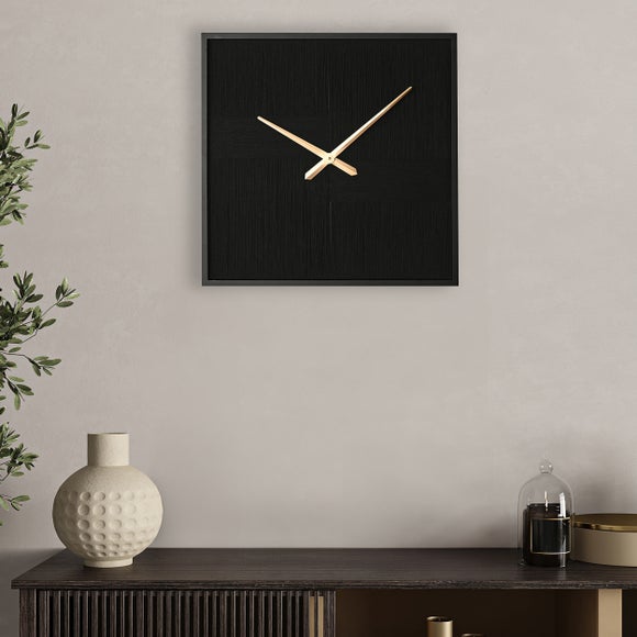Hestia Square Woven Thread Wall Clock