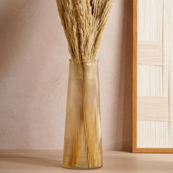 Hestia Tall Ribbed Glass Vase