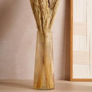 Hestia Tall Ribbed Glass Vase