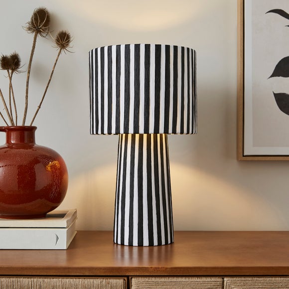 Photo of Suzie Striped Table Lamp Photo of Suzie Striped Table Lamp