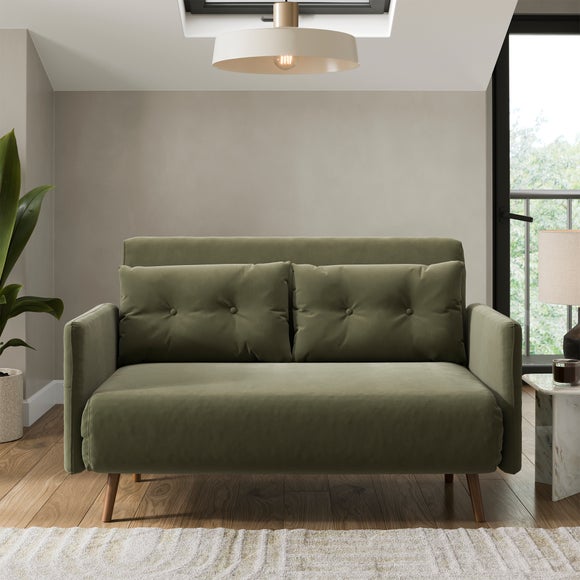 Lydia Velvet Small Double 2 Seater Sofa Bed