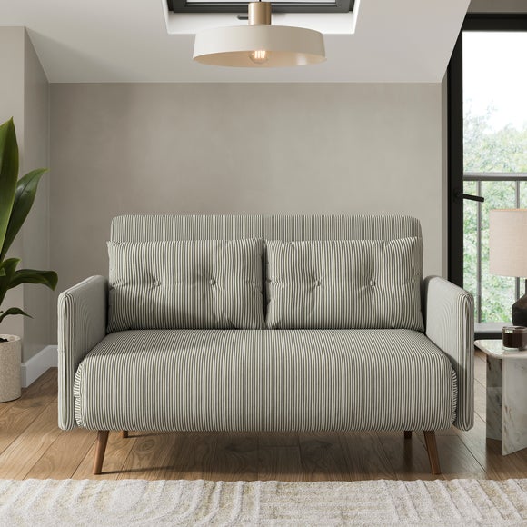 Lydia Tiny Stripe Small Double 2 Seater Sofa Bed