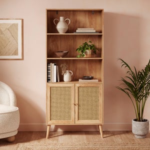 Jordyn Bookcase- Mango Wood Effect