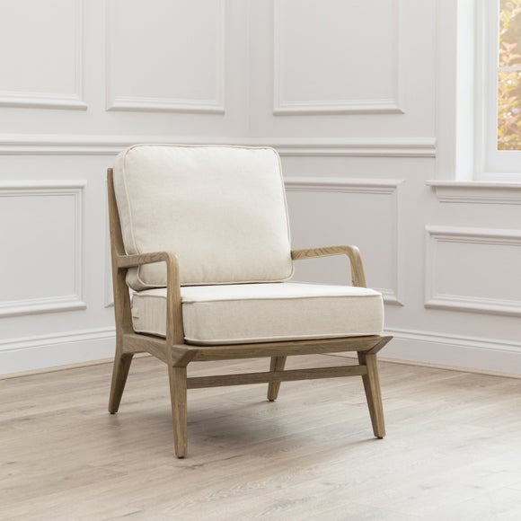 Return - Idris Wooden Armed Accent Chair