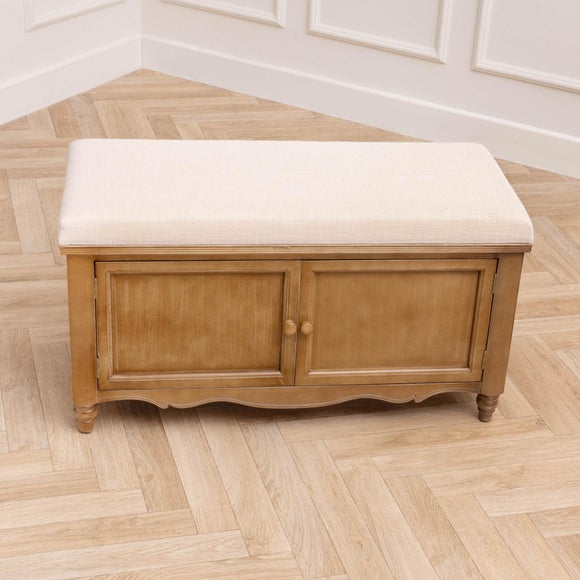 Return - Voyage Maison Rosalie Oak Storage Bench