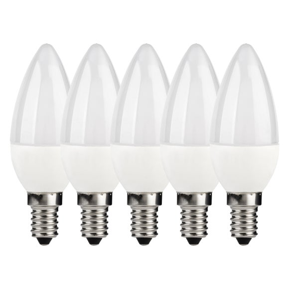 View Set Of 5 5w Ses Led Candle Bulbs View Set Of 5 5w Ses Led Candle Bulbs