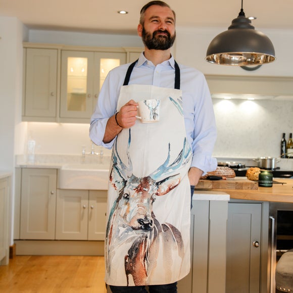Meg Hawkins Cotton Stag Adult Apron