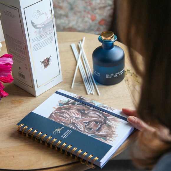 Meg Hawkins Highland Cow A5 Notebook