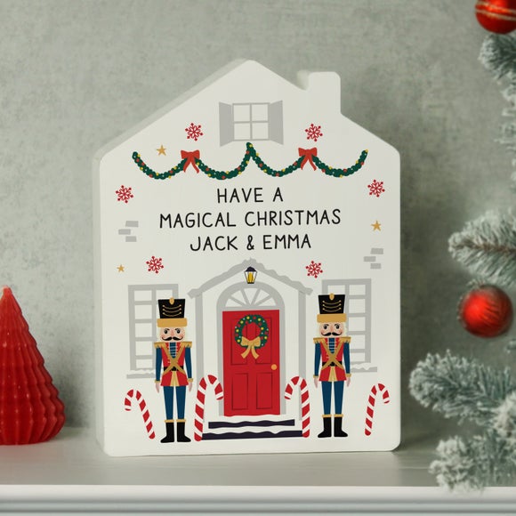 Personalised Nutcracker Wooden House Ornament