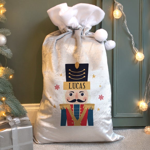Personalised Grey Nutcracker Sack