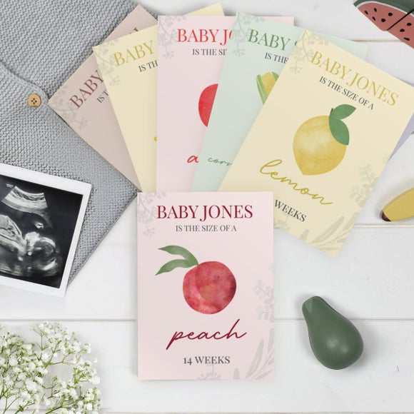 Click to view product details and reviews for Personalised Bump To Baby Milestone Cards.