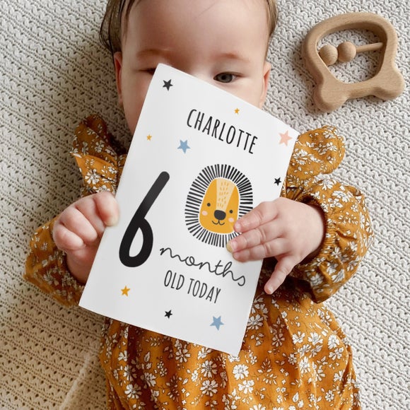 Click to view product details and reviews for Personalised Scandi Safari Animals Milestone Cards.