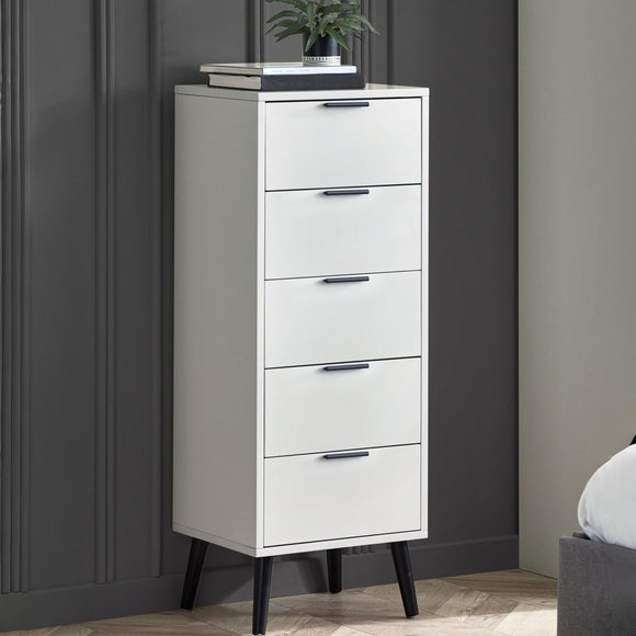 Alba Narrow 5 Drawer Chest