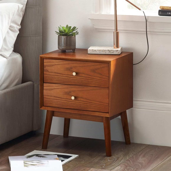 Lowry 2 Drawer Bedside Table