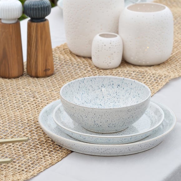 Denby Blue Speckle 12 Piece Dinner Set