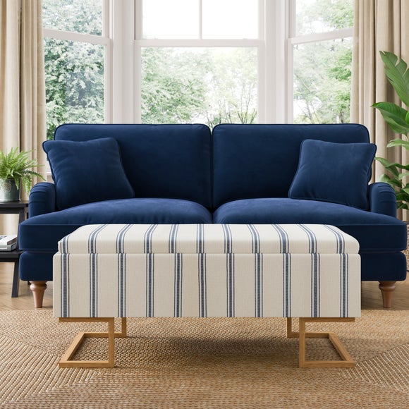 Holland Folkstone Stripe Tray Table Ottoman