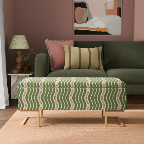 View Holland Wiggle Stripe Tray Table Ottoman View Holland Wiggle Stripe Tray Table Ottoman