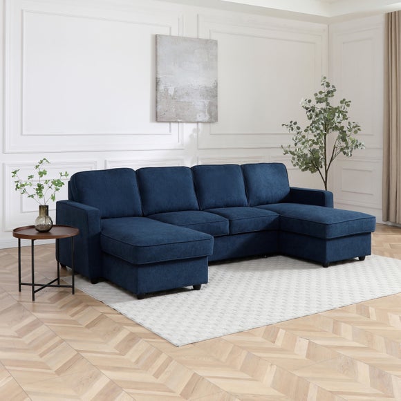 Kayden Textured Weave Cinema Style Trundle Sofa Bed