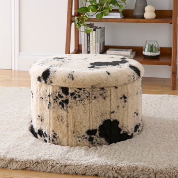 Cow Print Ottoman