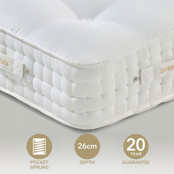 Dorma Natural Ultimate 1600 Pocket Calico Spring Alpaca & Horsehair Mattress
