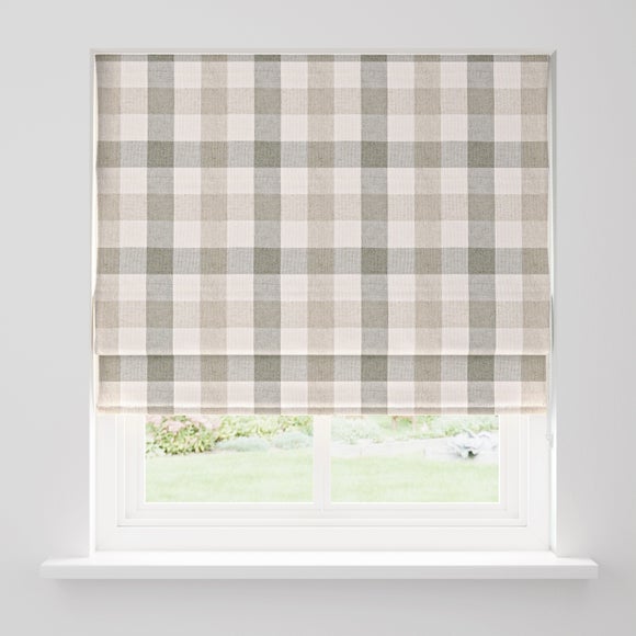 Photo 2 of Large Check Easy Chain Roman Blind Photo 2 of Large Check Easy Chain Roman Blind
