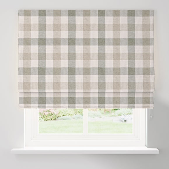 Photo 3 of Large Check Easy Chain Roman Blind Photo 3 of Large Check Easy Chain Roman Blind