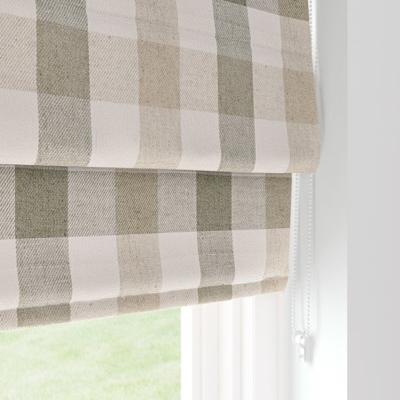 Photo 4 of Large Check Easy Chain Roman Blind Photo 4 of Large Check Easy Chain Roman Blind