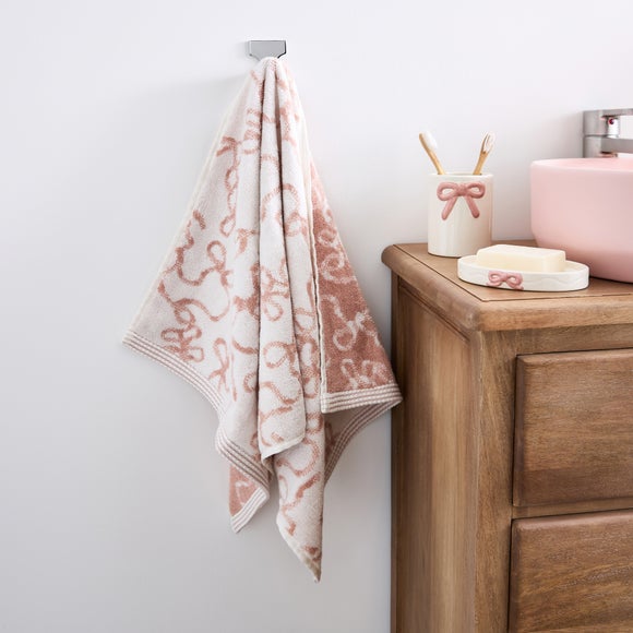 Bow Patterned Hand Towel