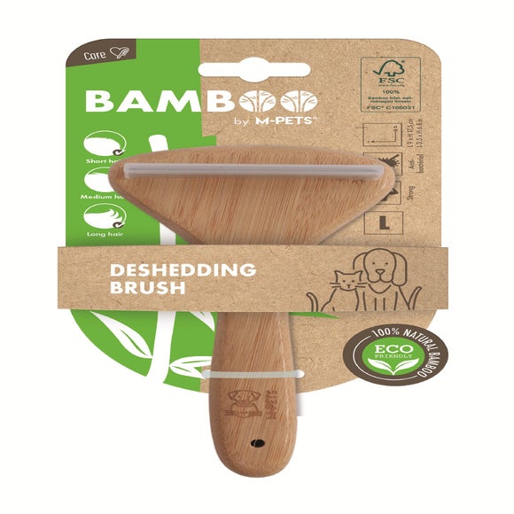 MPets Bamboo Pet Deshedding Brush