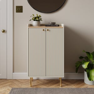 Georgi Ribbed 2 Door Hallway Shoe Storage Unit