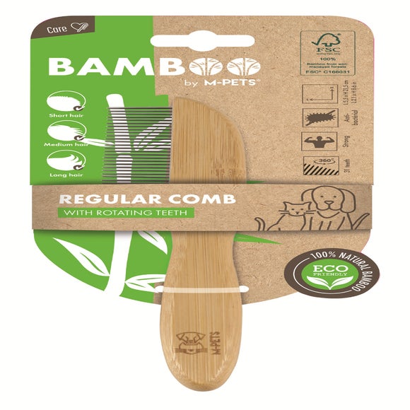 MPets Bamboo Regular Pet Comb
