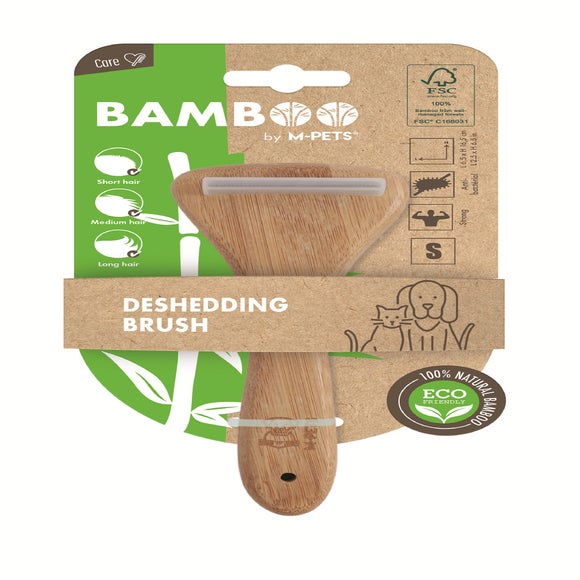 MPets Bamboo Pet Deshedding Brush