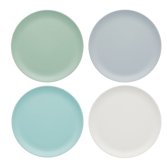 Colourworks Classics Set of 4 Salad and Snack Melamine Plates