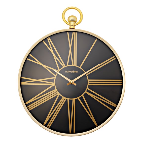 Hometime Pocket Watch Aluminium Round Wall Clock
