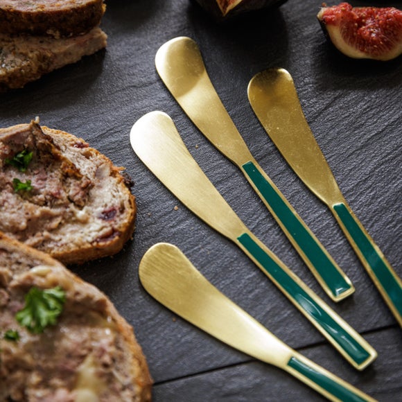 Set of 4 Artesa Stainless Steel Butter Spreaders