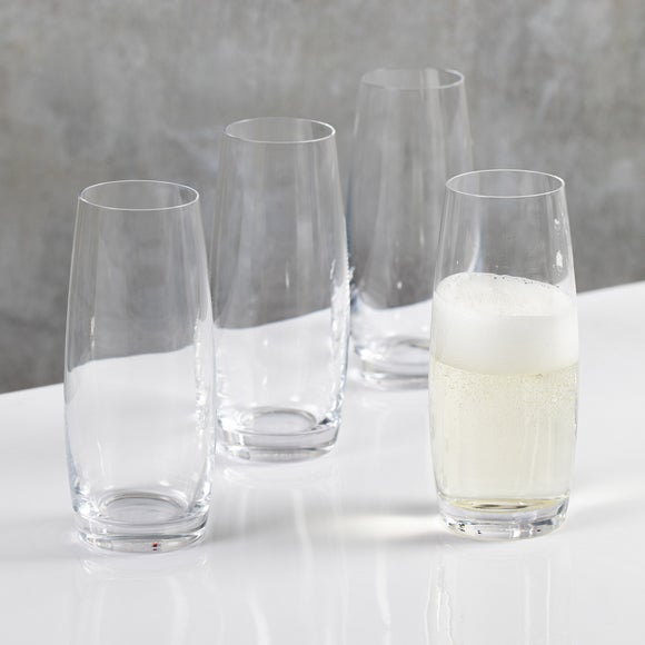 Mikasa Julie Set of 4 Stemless Flute Glasses