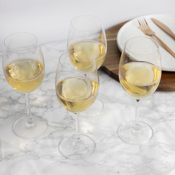 Mikasa Julie Set of 4 White Wine Glasses