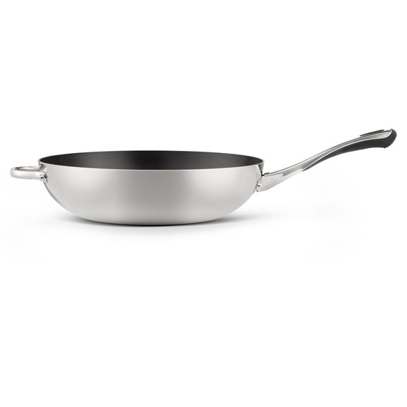 Dunelm Professional Triply 30cm Open Stir Fry Pan