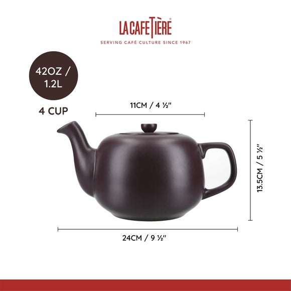 Photo 4 of La Cafetiere Classic 4 Cup Ceramic Teapot