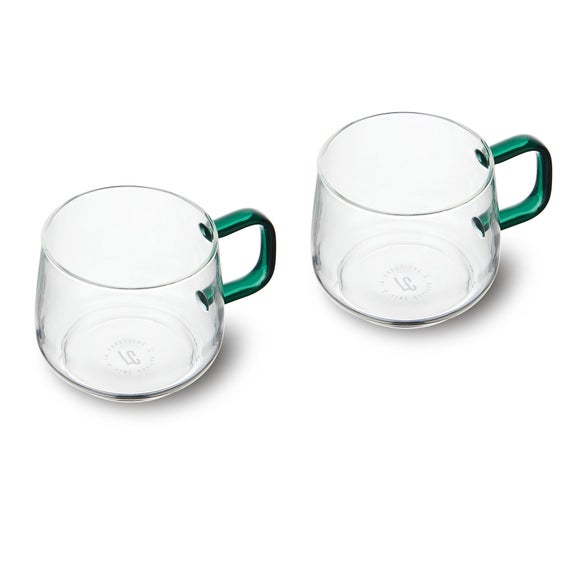 Photo 2 of La Cafetiere Set Of 2 Double Walled Glass Mugs