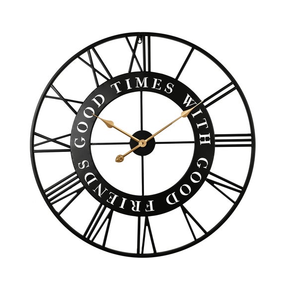 Click to view product details and reviews for Hometime Good Times Round Skeleton Wall Clock. Click to view product details and reviews for Hometime Good Times Round Skeleton Wall Clock.