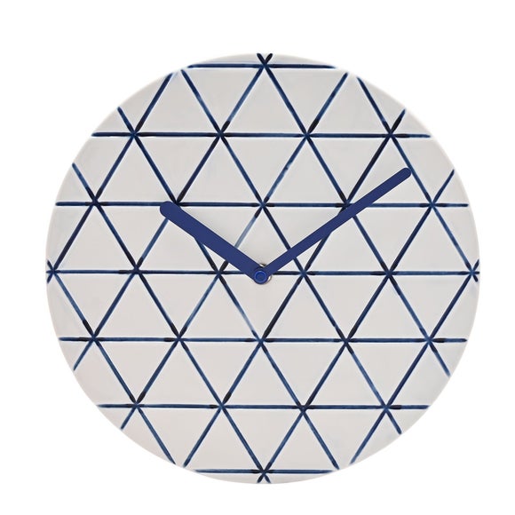 Interval Geometric Porcelain Round Wall Clock