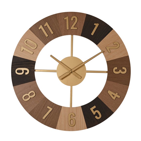 Click to view product details and reviews for Hometime Sectioned Wood Round Wall Clock. Click to view product details and reviews for Hometime Sectioned Wood Round Wall Clock.