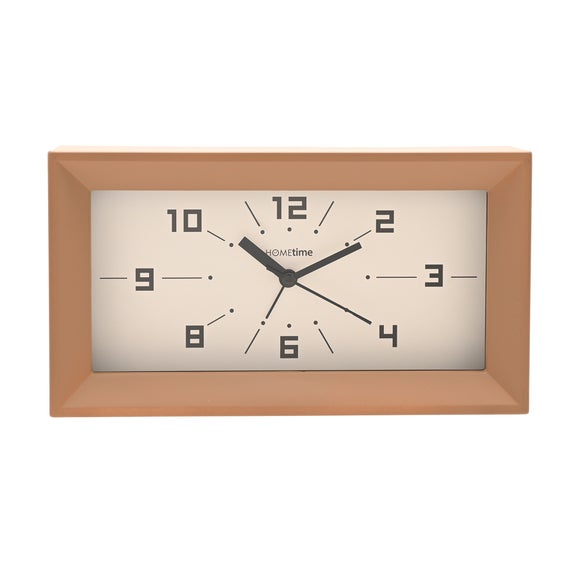 Hometime Rectangle Analogue Alarm Clock