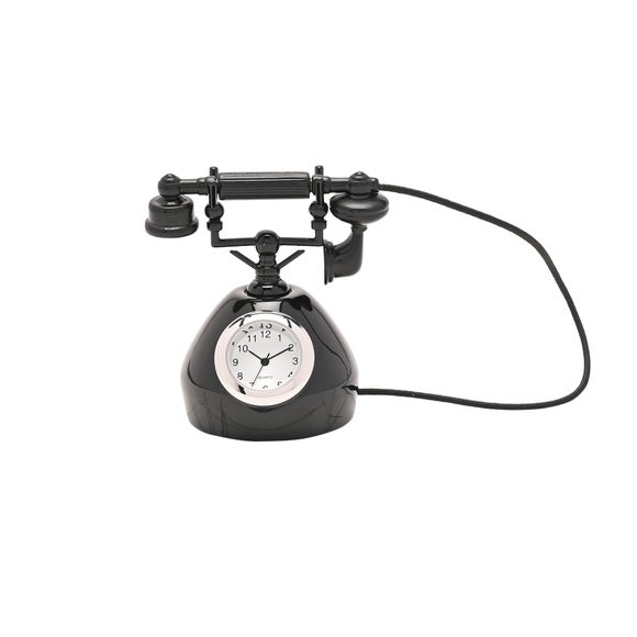 Widdop Vintage Telephone Miniature Clock
