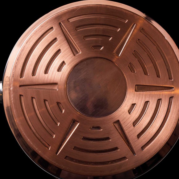 Dunelm Professional 25cm Stainless Steel and Copper Base Non-Stick Frying Pan